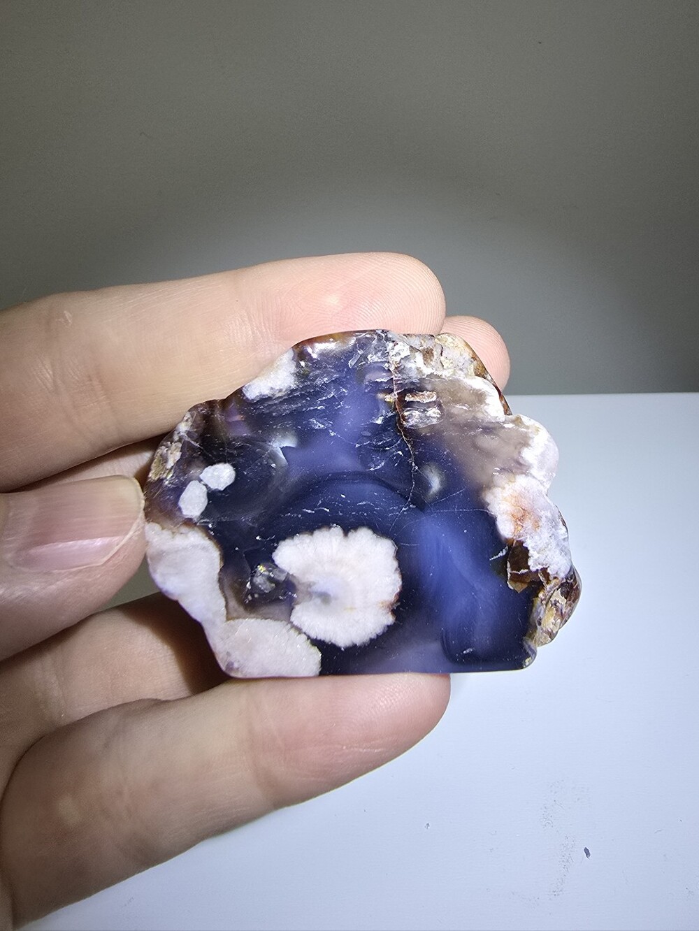 Blue Flower Agate Crystal Freeform #E
